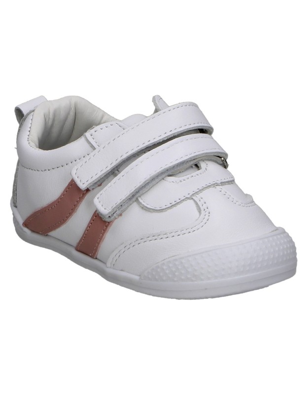 Zapatillas ÑAKOS 9000 Color Blanco con Detlles en Rosa para Niña
