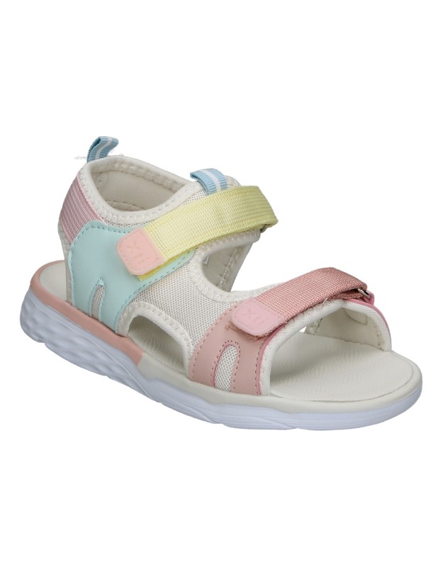 Sandalia Plana XTI KIDS 153110 con Velcro en Multicolor para Niña