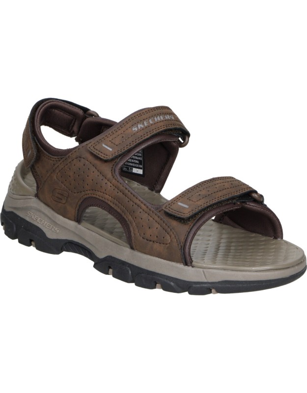 Sandalias para hombre plana SKECHERS 204105-choc en marrón