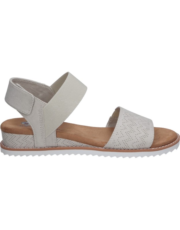 Sandalia de cuña Skechers BOBS Desert Kiss en blanco 31440-ofw