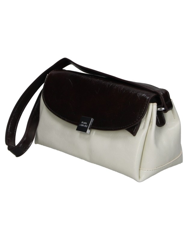 Bolso Bandolera CHENSON RS5584 en Color Blanco y Marrón para Mujer