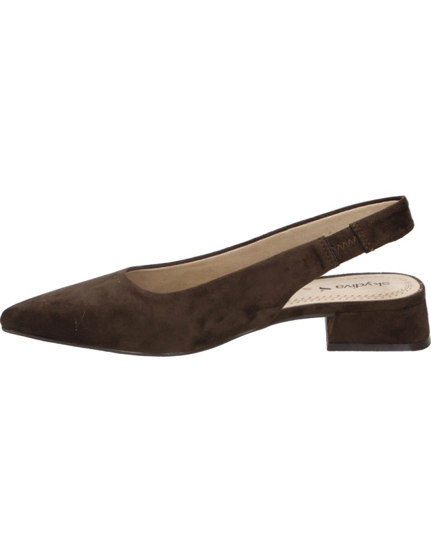 Zapato destalonada con tacón SKYDIVA Real en marrón
