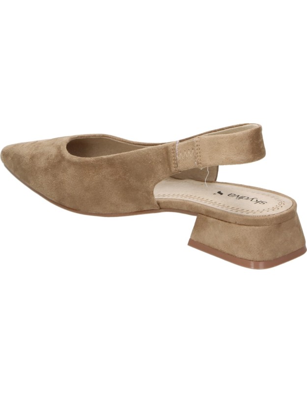 Zapato destalonada con tacón SKYDIVA Real en camel para mujer