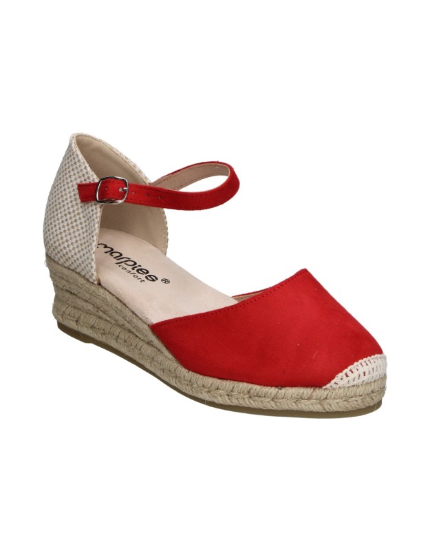 Sandalias color rojo de cómodo AMARPIES acx26481