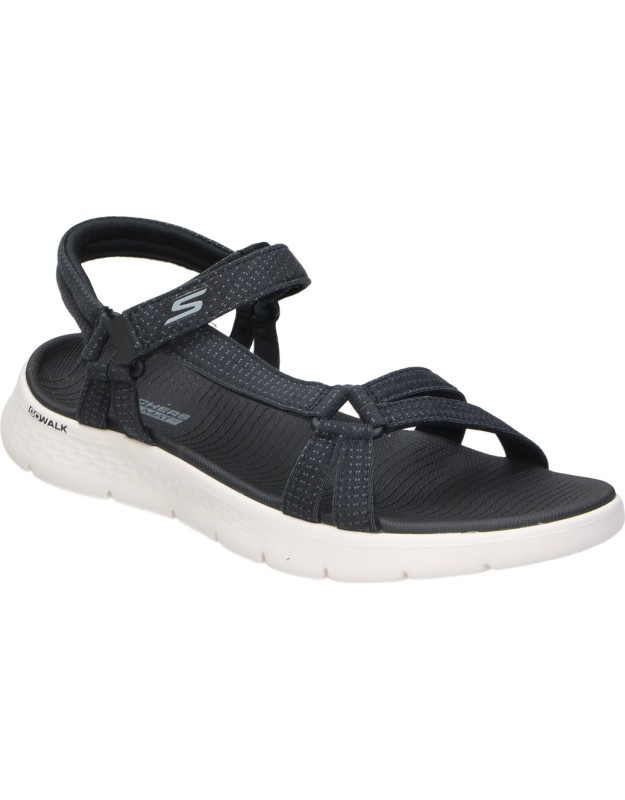 Sandalia Skechers Go Walk Flex en negro para mujer 141451-bkw