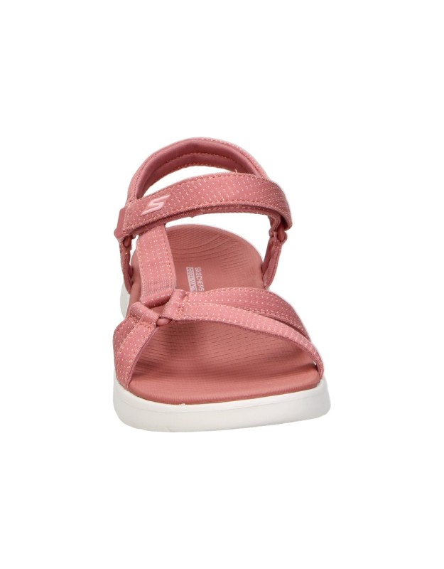 Sandalia Skechers Go Walk Flex en rosa para mujer 141451-dkmv