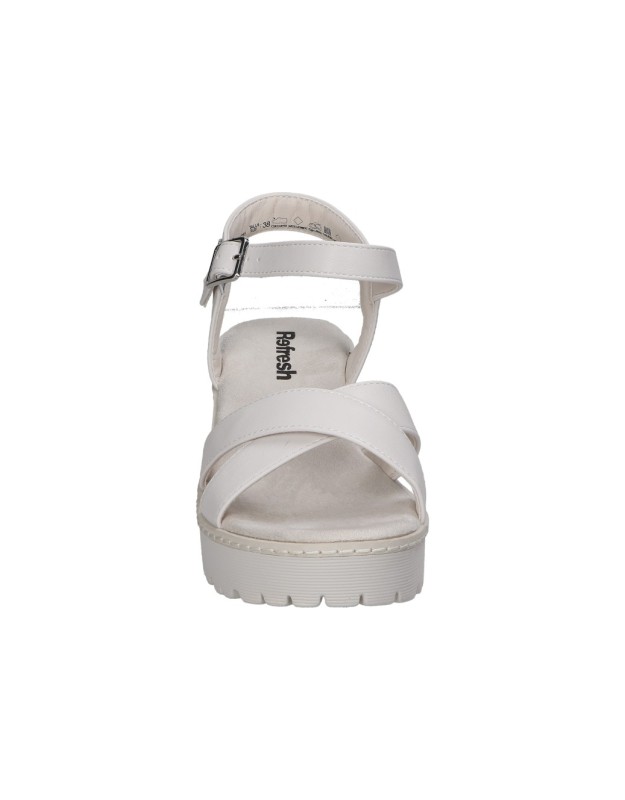 Sandalias de tacón REFRESH 79281 blancas para mujer