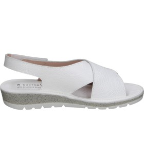 Sandalias de cuña DOCTOR CUTILLAS 35310 blancas para mujer