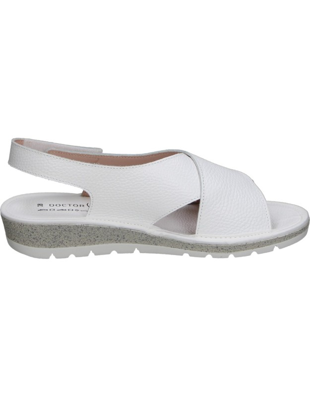 Sandalias de cuña DOCTOR CUTILLAS 35310 blancas para mujer