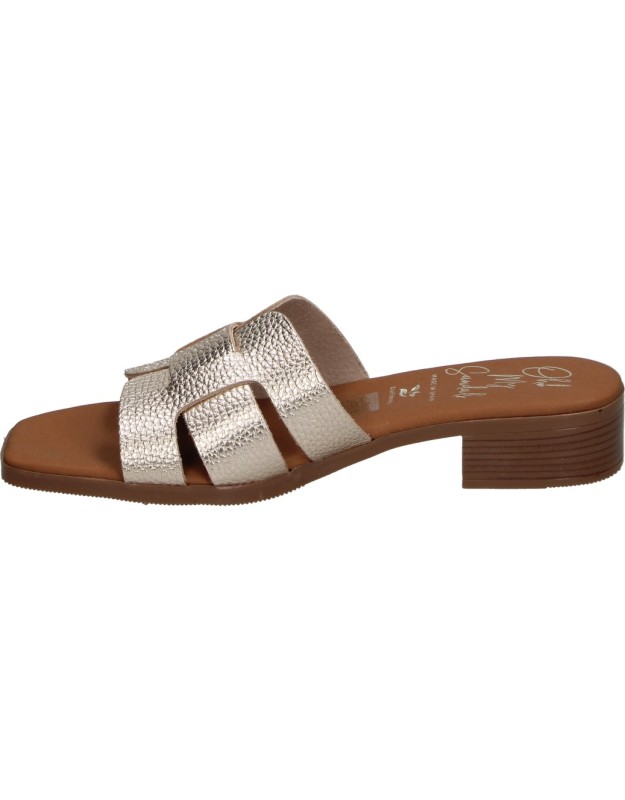 Sandalias de piel con tacón OH MY SANDALS 5880 doradas