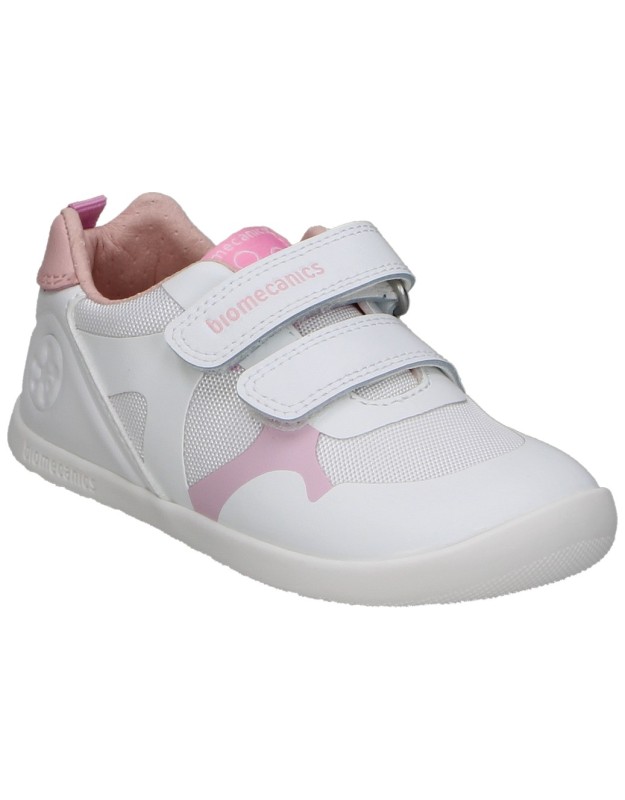 Zapatillas barefoot BIOMECANICS 262165-e113 blancas y rosas