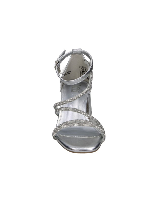 Sandalias de fiesta con tacón XTI 145341 plateadas para mujer