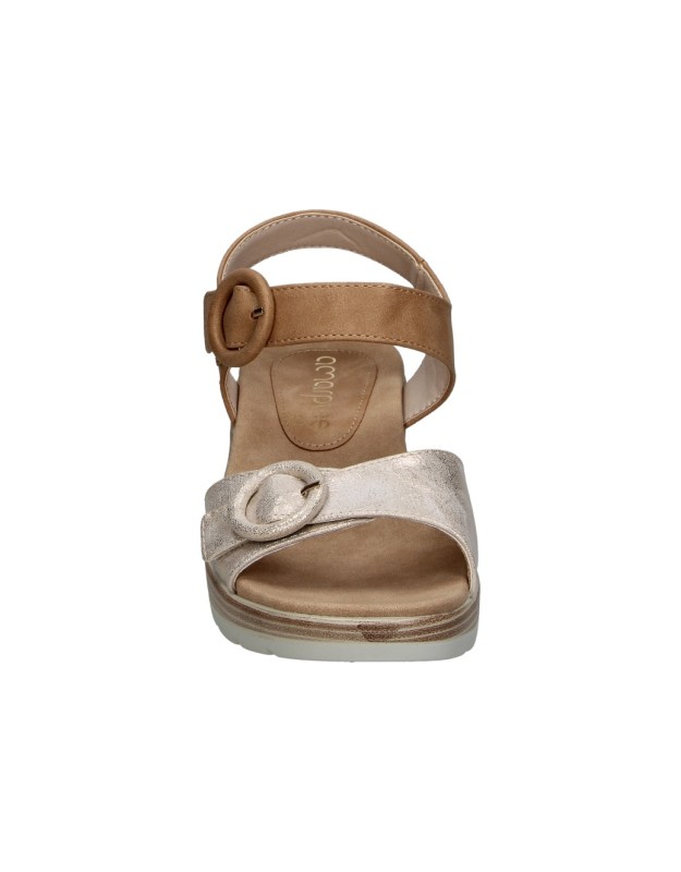 Sandalias cómodo de mujer AMARPIES abz30142 color cuero