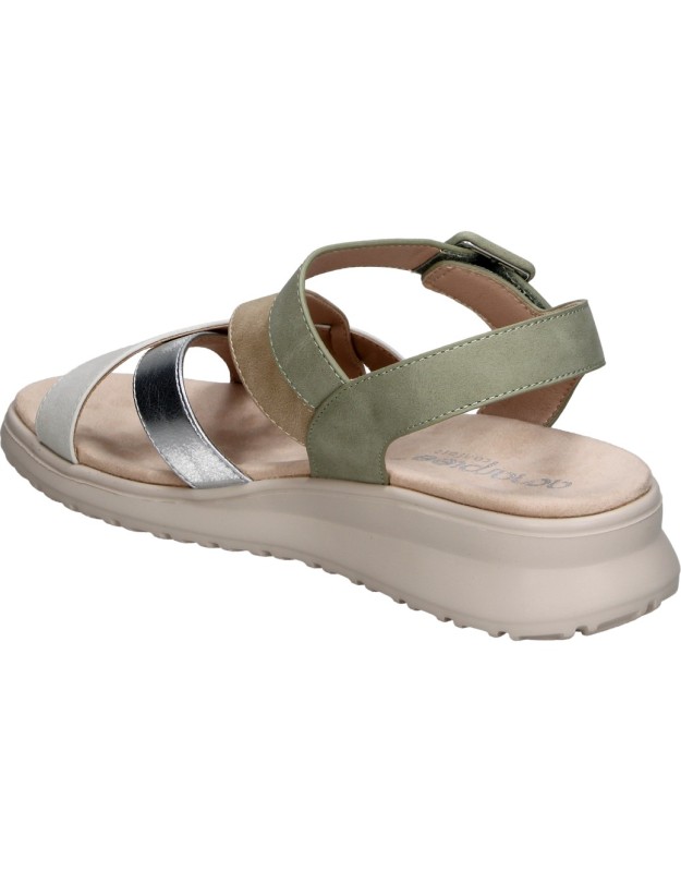 Sandalias con Cuña AMARPIES abz28638 en Color Verde con Detalles para Mujer