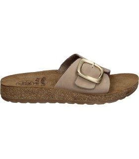 Sandalia de piel con cuña THE HAPPY MONK Formentera-001 en taupe