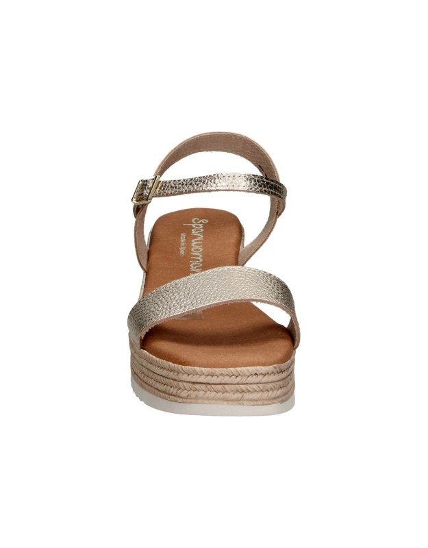 Sandalias de Cuña Alta SPARWOMAN 6022 en Color Dorado para Mujer