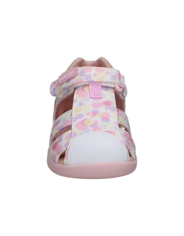 Sandalias Barefoot Lona con Velcro BIOMECANICS 262193-b050 en Color Blanco para Niña