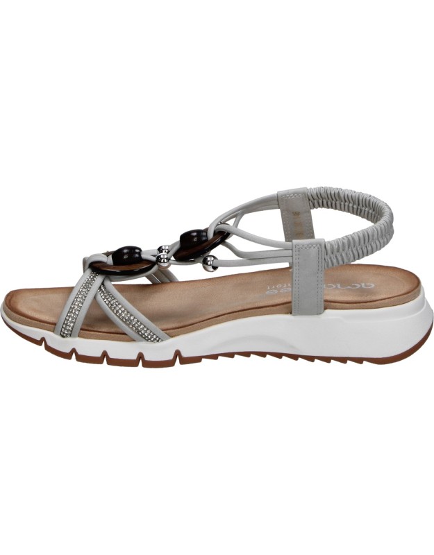 Sandalias con Cuña AMARPIES abz30146 en Color Plateado para Mujer