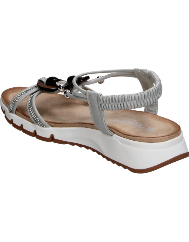Sandalias con Cuña AMARPIES abz30146 en Color Plateado para Mujer
