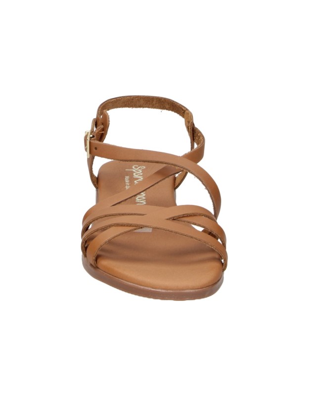 Sandalias de Piel SPARWOMAN 5806 Color Marrón para Mujer
