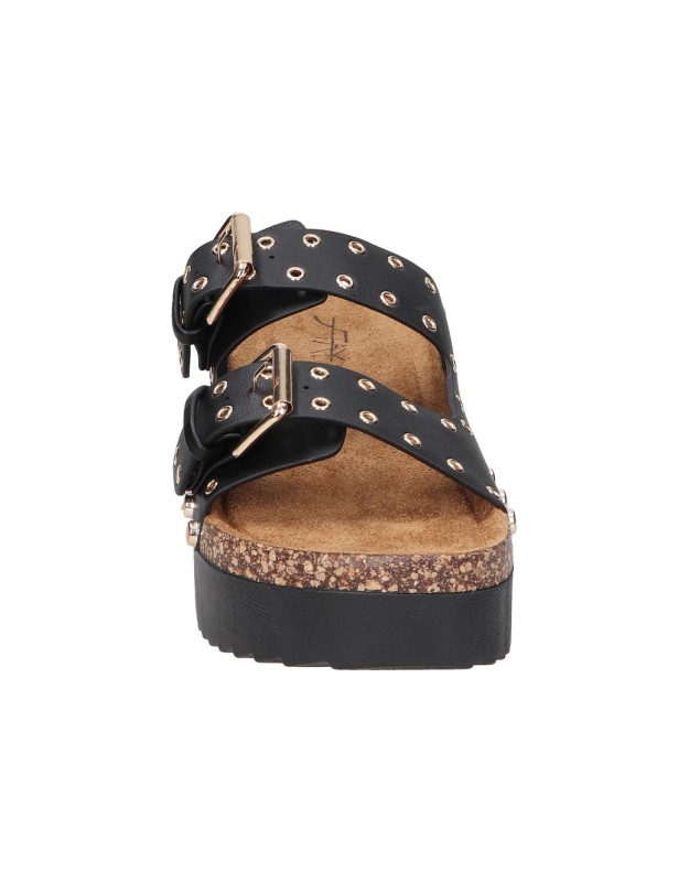 Sandalias con Plataforma SKYDIVA Wild Soul en Color Negro para Mujer