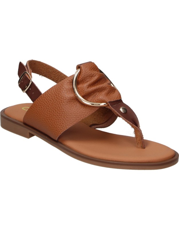 Sandalias de Dedo Planas CHK10 Musaka 22 en Color Marrón para Mujer