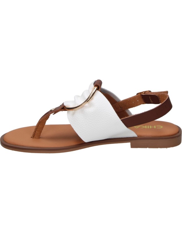 Sandalias Planas CHK10 Musaka 22 en Color Blanco para Mujer