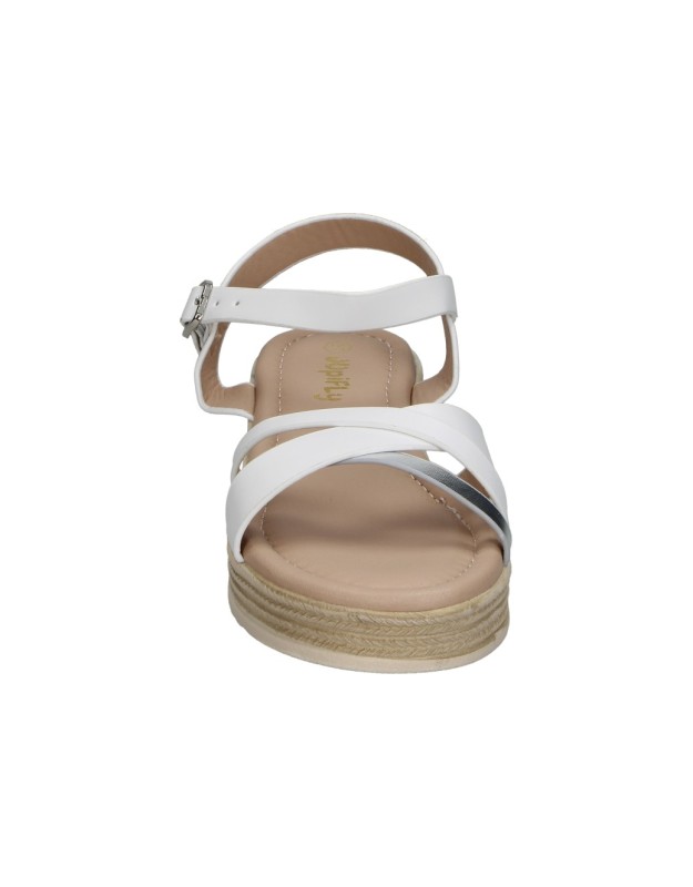 Sandalias con Plataforma JUPIFLY 9042 en Color Blanco para Niña