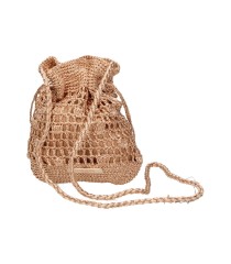 Bolso de Ganchillo con Cuerda SIMOSASTRE s2047 en Color Dorado para Mujer