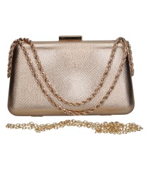 Bolso de Fiesta con Cadena Bandolera MISS 2309c-12 en Color Dorado para Mujer