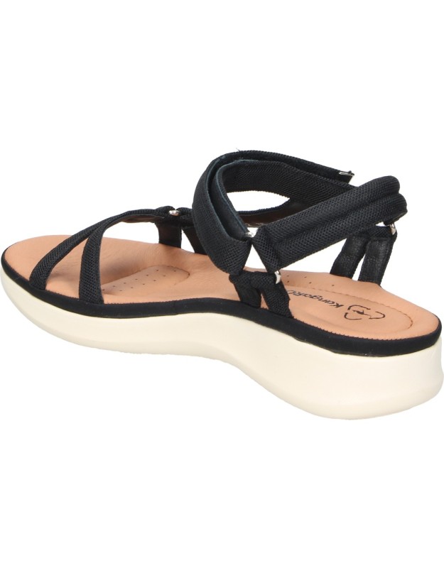 Sandalias de Piel con Velcro KANGAROOS k072-1 en Color Negro para Mujer
