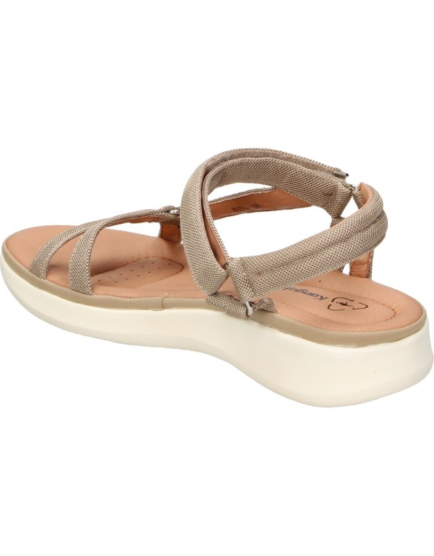 Sandalias de Piel con Cuña KANGAROOS k072-7 en Color Beige para Mujer
