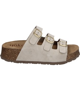 Sandalia de Piel Destalonada YOKONO wiwi-263 en Color Beige para Mujer