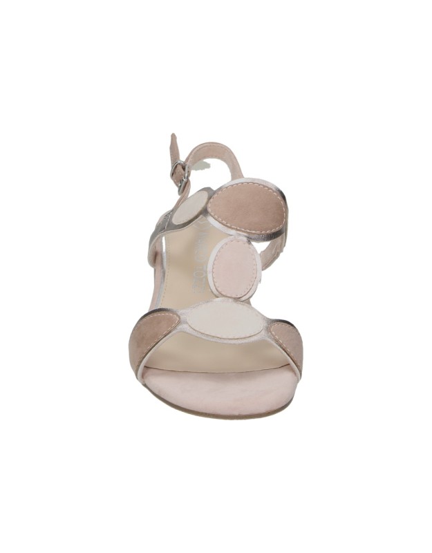 Sandalias de Tacón Medio MARCO TOZZI 2-28230 en Color Beige para Mujer