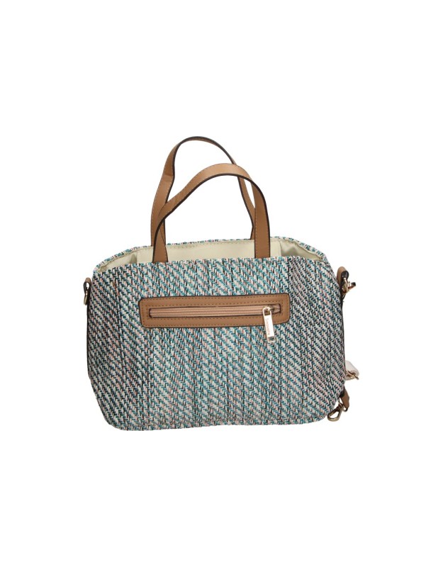 Bolso de Rafia con Asas SIMOSASTRE s2024 en Color Azul para Mujer