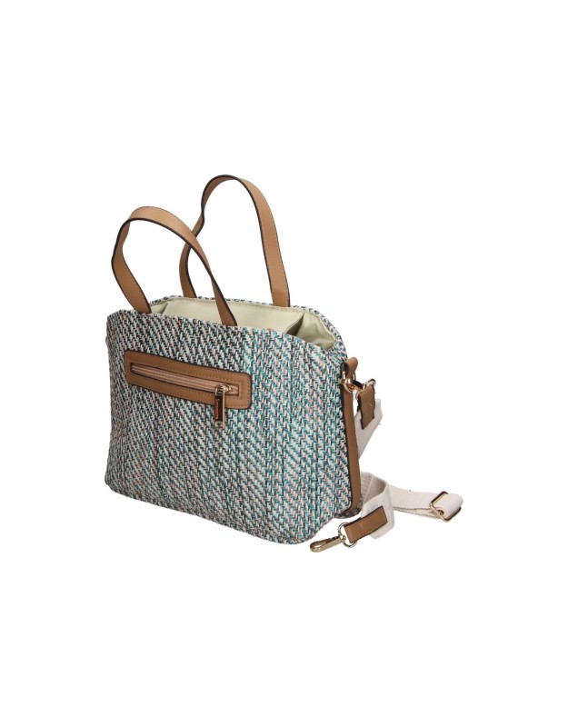 Bolso de Rafia con Asas SIMOSASTRE s2024 en Color Azul para Mujer