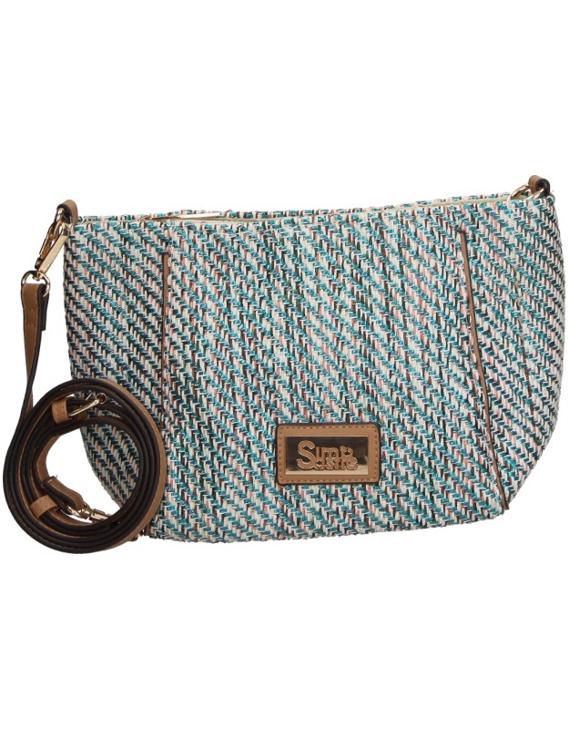 Bolso Bandolera de Rafia SIMOSASTRE s2025 en Color Azul para Mujer