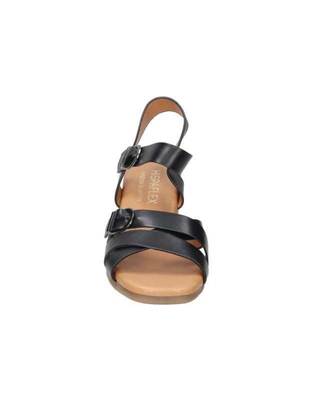 Sandalias de Tacón HISPAFLEX 26132 en Color Negro para Mujer