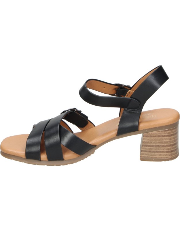 Sandalias de Tacón HISPAFLEX 26132 en Color Negro para Mujer