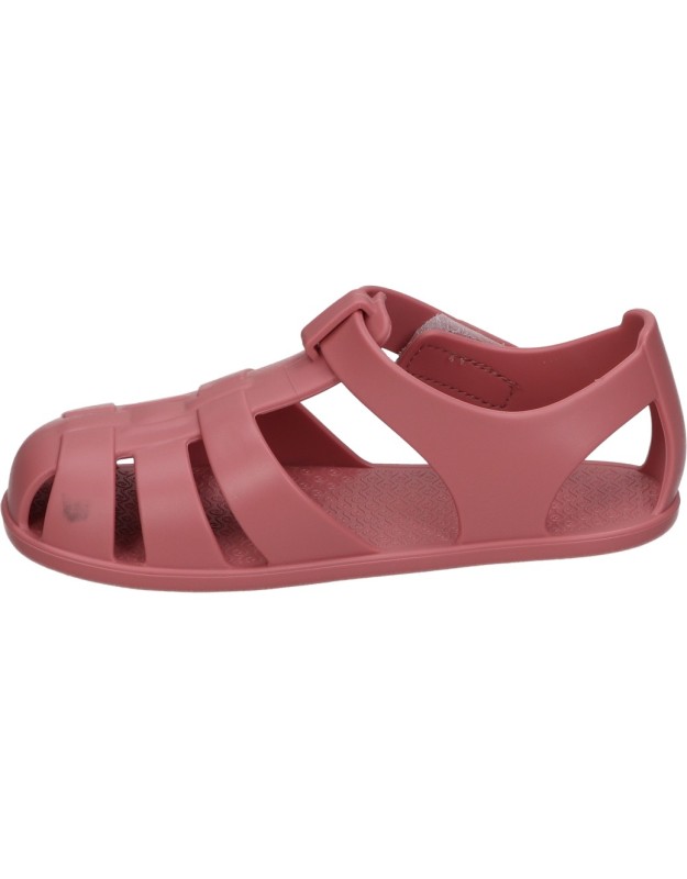 Chancletas Infantiles Barefoot con Velcro IGOR Nemo Solid s10324-383 en Color Rojo