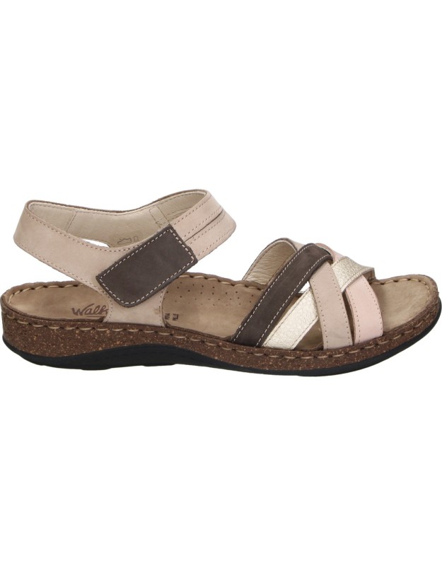 Sandalias de Piel con Velcro WALK & FLY 3861-43170 en Multicolor para Mujer