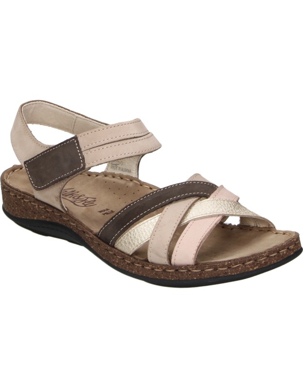Sandalias de Piel con Velcro WALK & FLY 3861-43170 en Multicolor para Mujer