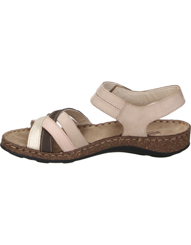 Sandalias de Piel con Velcro WALK & FLY 3861-43170 en Multicolor para Mujer