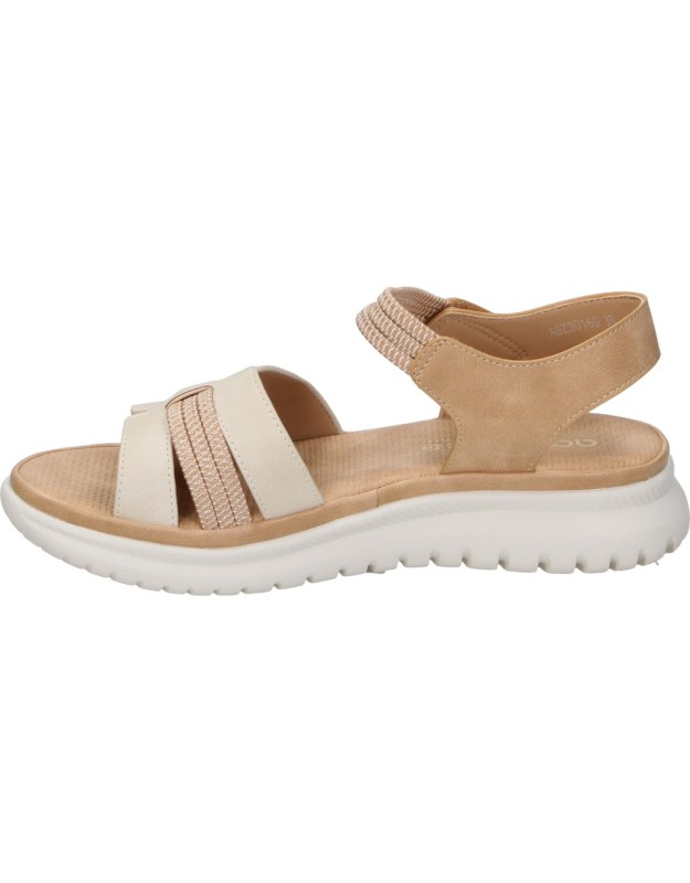 Sandalias con cuña AMARPIES abz30160 en color marrón cuero