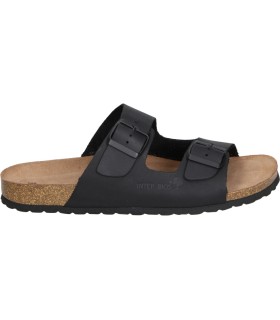 Sandalias de Piel Bio INTERBIOS 9560 en Color Negro para Hombre