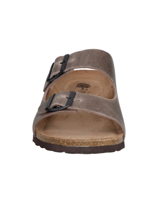 Sandalias de Piel Bio INTERBIOS 9560 en Color Marrón para Hombre