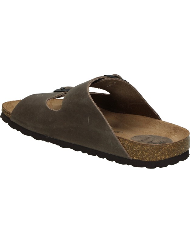 Sandalias de piel bio INTERBIOS 7206 marrones para mujer