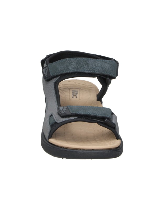 Sandalias de Piel NICOBOCO Zodiak 26 en Color Negro para Hombre