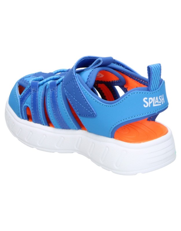 Sandalias para niño plana SKECHERS 407041n-ltbl en azul