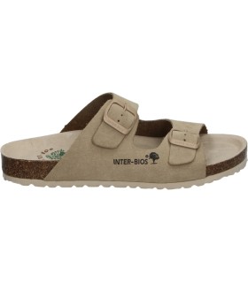 Sandalias de Piel BIO INTERBIOS 7600 en Color Beige para Mujer